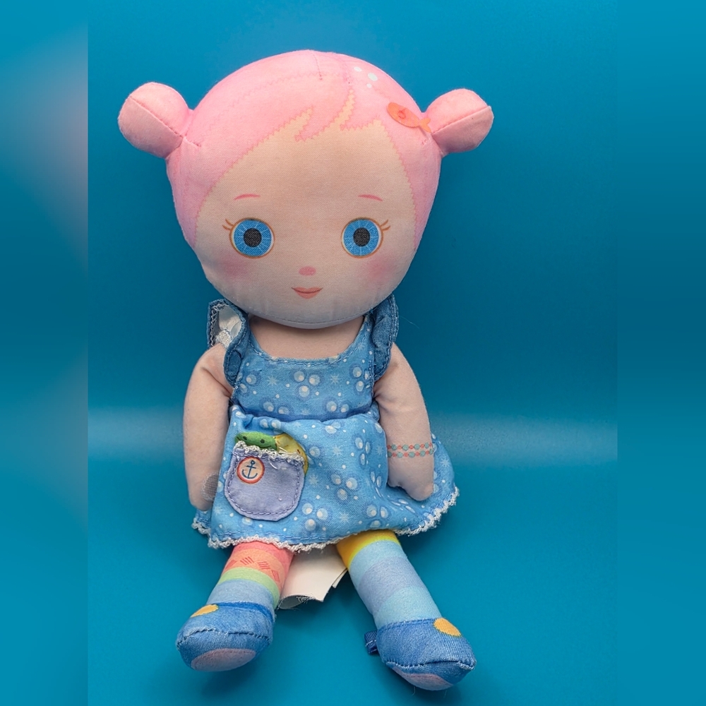 Charming Pink and Blue Doll with Dress Mooshka